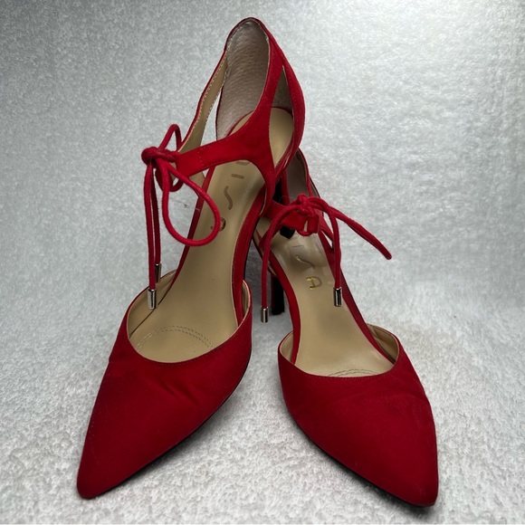 Unisa Shoes - UNISA, red suede 3 inch heel, 6.5 size NWOT